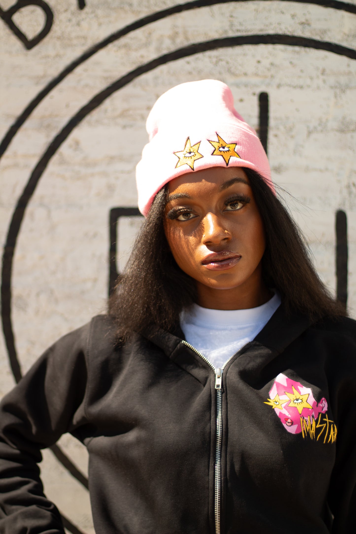 Pink Star Gazer Beanie